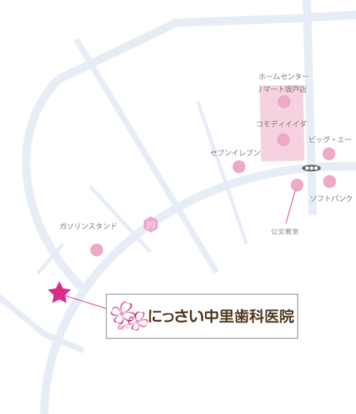 地図・診療時間の外観